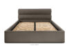 LUNEO Łóżko tapicerowane w stylu japandi z pojemnikiem na pościel 180 cm brązowy brązowy - zdjęcie 4