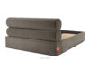 LUNEO Łóżko tapicerowane w stylu japandi z pojemnikiem na pościel 180 cm brązowy brązowy - zdjęcie 6