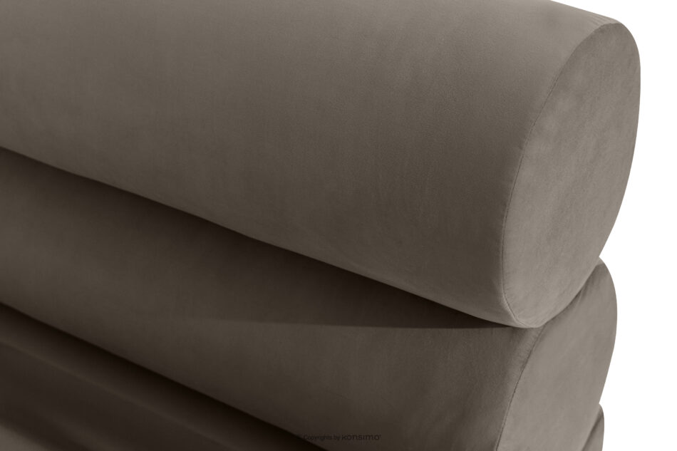 LUNEO Łóżko tapicerowane w stylu japandi z pojemnikiem na pościel 180 cm brązowy brązowy - zdjęcie 7