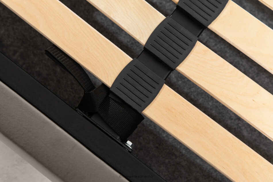 LUNEO Łóżko tapicerowane w stylu japandi z pojemnikiem na pościel 180 cm brązowy brązowy - zdjęcie 11