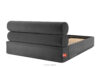 LUNEO Łóżko tapicerowane w stylu japandi z pojemnikiem na pościel 200 cm antracytowy antracytowy - zdjęcie 6