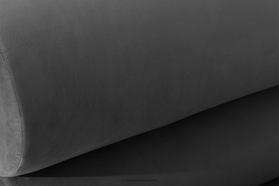 LUNEO Łóżko tapicerowane w stylu japandi z pojemnikiem na pościel 200 cm antracytowy antracytowy - zdjęcie 6