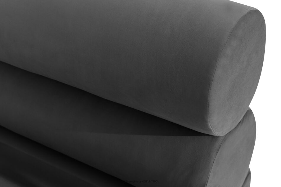 LUNEO Łóżko tapicerowane w stylu japandi z pojemnikiem na pościel 200 cm antracytowy antracytowy - zdjęcie 7