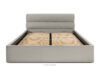 LUNEO Łóżko tapicerowane w stylu japandi z pojemnikiem na pościel 200 cm kremowy kremowy - zdjęcie 4