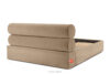 LUNEO Łóżko tapicerowane w stylu japandi z pojemnikiem na pościel 200 cm ciemny beżowy ciemny beżowy - zdjęcie 6