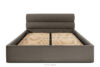 LUNEO Łóżko tapicerowane w stylu japandi z pojemnikiem na pościel 200 cm brązowy brązowy - zdjęcie 4