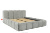 OLMIRA Łóżko tapicerowane z pojemnikiem na pościel 160 cm jasny szary jasny szary - zdjęcie 3