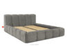 OLMIRA Łóżko tapicerowane z pojemnikiem na pościel 160 cm ciemny szary ciemny szary - zdjęcie 3