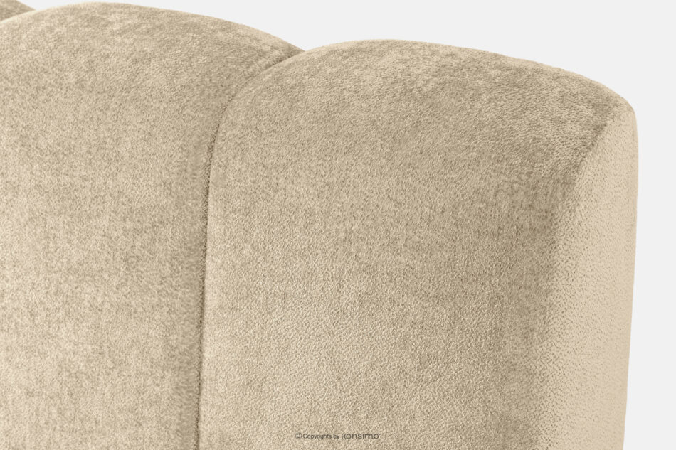 OLMIRA Łóżko tapicerowane z pojemnikiem na pościel 160 cm beżowy beżowy - zdjęcie 6