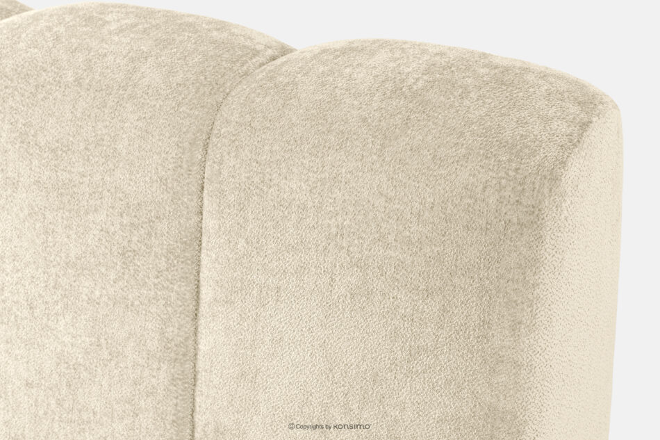 OLMIRA Łóżko tapicerowane z pojemnikiem na pościel 180 cm ecru ecru - zdjęcie 6