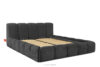 OLMIRA Łóżko tapicerowane z pojemnikiem na pościel 200 cm antracytowy antracytowy - zdjęcie 3