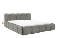 Łóżko tapicerowane z pojemnikiem na pościel 200 cm ciemny szary