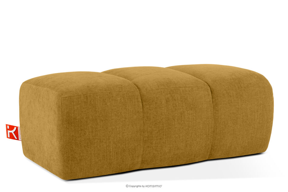 FLAVA Pikowana pufa retro modern miodowy miodowy - zdjęcie 2