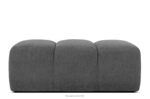 FLAVA, https://konsimo.pl/kolekcja/flava/ Pikowana pufa retro modern popielaty popielaty - zdjęcie