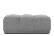 Pikowana pufa retro modern jasny popielaty