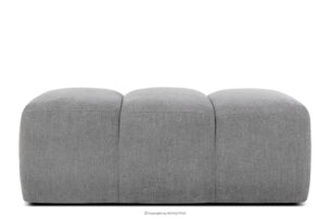 FLAVA, https://konsimo.pl/kolekcja/flava/ Pikowana pufa retro modern jasny popielaty jasny popielaty - zdjęcie