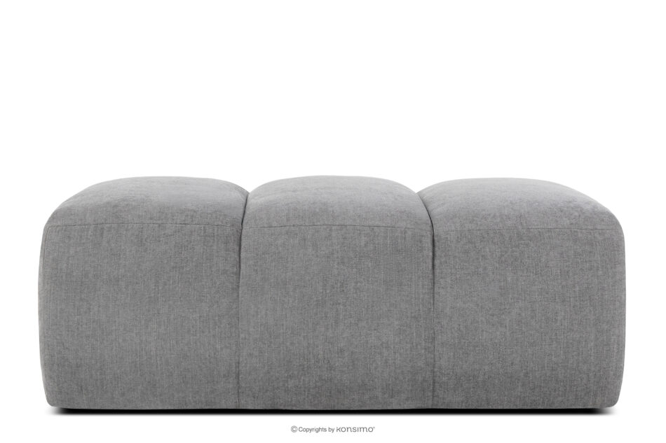 FLAVA Pikowana pufa retro modern jasny popielaty jasny popielaty - zdjęcie 0