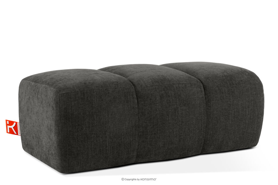 FLAVA Pikowana pufa retro modern grafitowy grafitowy - zdjęcie 2