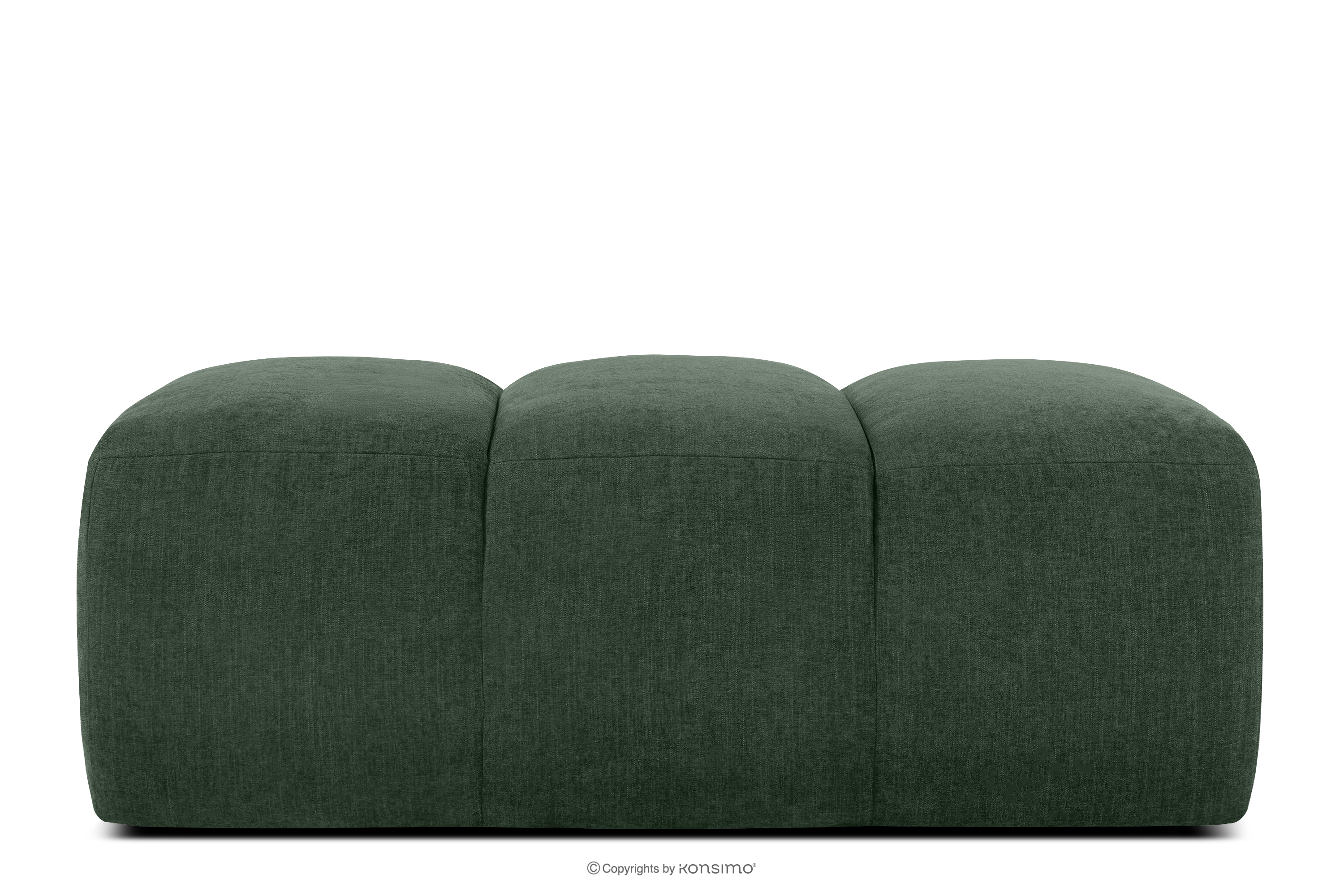 Pikowana pufa retro modern ciemny zielony FLAVA