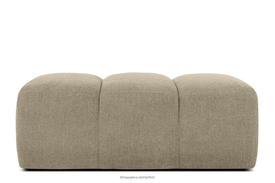 FLAVA Pikowana pufa retro modern piaskowy piaskowy - zdjęcie 0