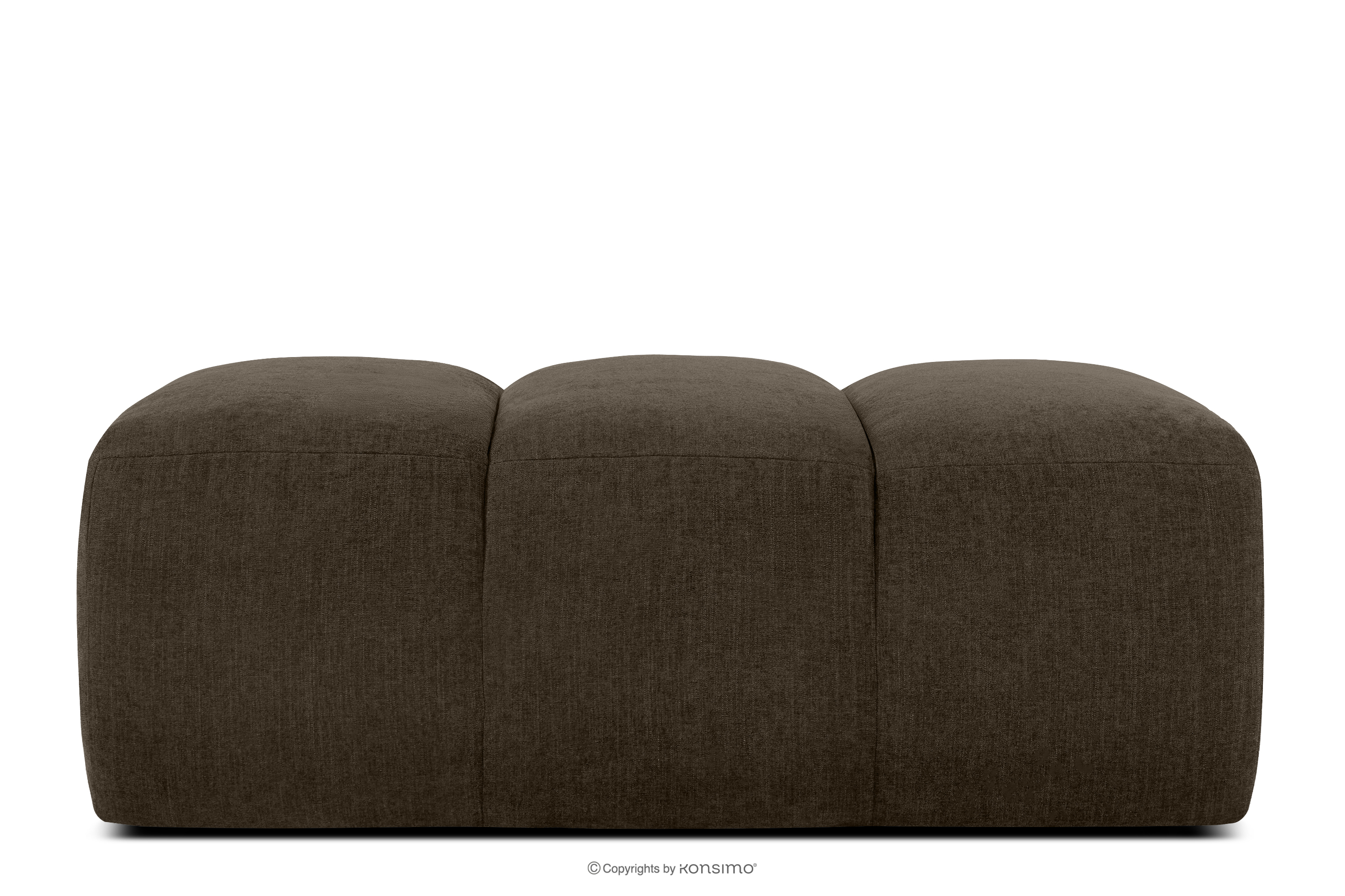 Pikowana pufa retro modern brązowy FLAVA