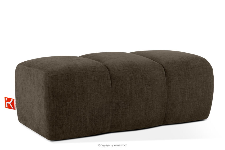 FLAVA Pikowana pufa retro modern brązowy brązowy - zdjęcie 2