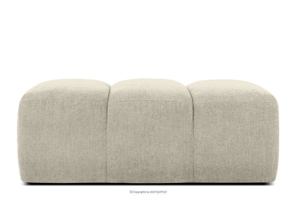 FLAVA Pikowana pufa retro modern ecru ecru - zdjęcie 0