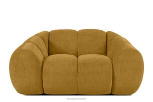 FLAVA, https://konsimo.pl/kolekcja/flava/ Pikowany fotel retro modern miodowy miodowy - zdjęcie