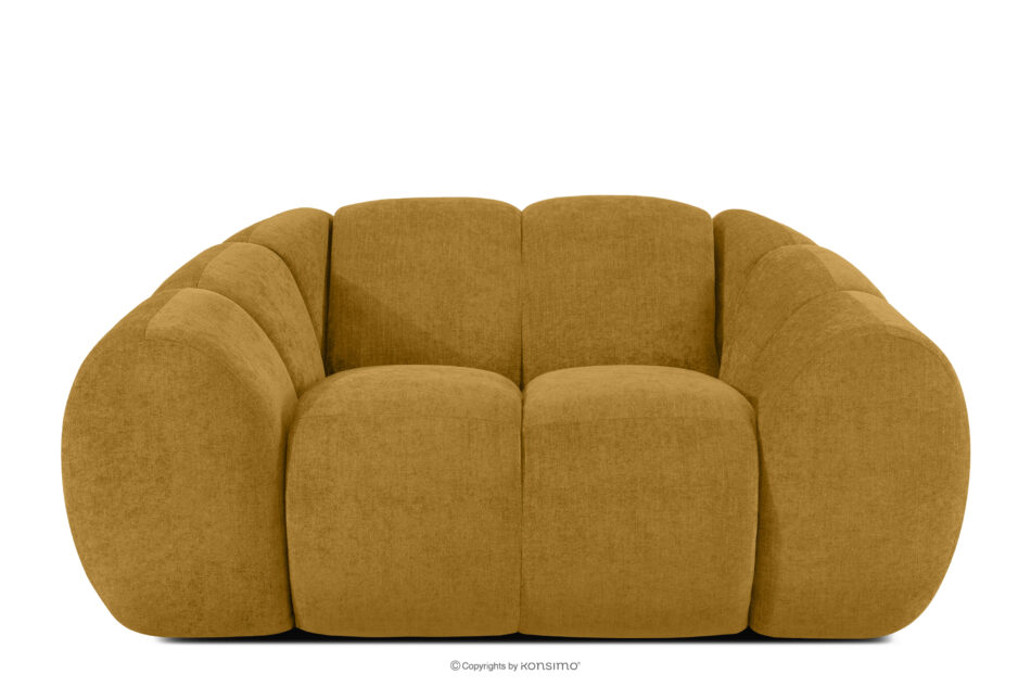 FLAVA Pikowany fotel retro modern miodowy miodowy - zdjęcie 0