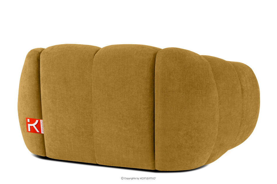 FLAVA Pikowany fotel retro modern miodowy miodowy - zdjęcie 3