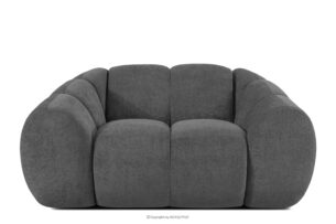 FLAVA, https://konsimo.pl/kolekcja/flava/ Pikowany fotel retro modern popielaty popielaty - zdjęcie