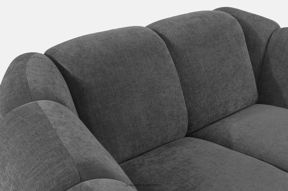 FLAVA Pikowany fotel retro modern popielaty popielaty - zdjęcie 6