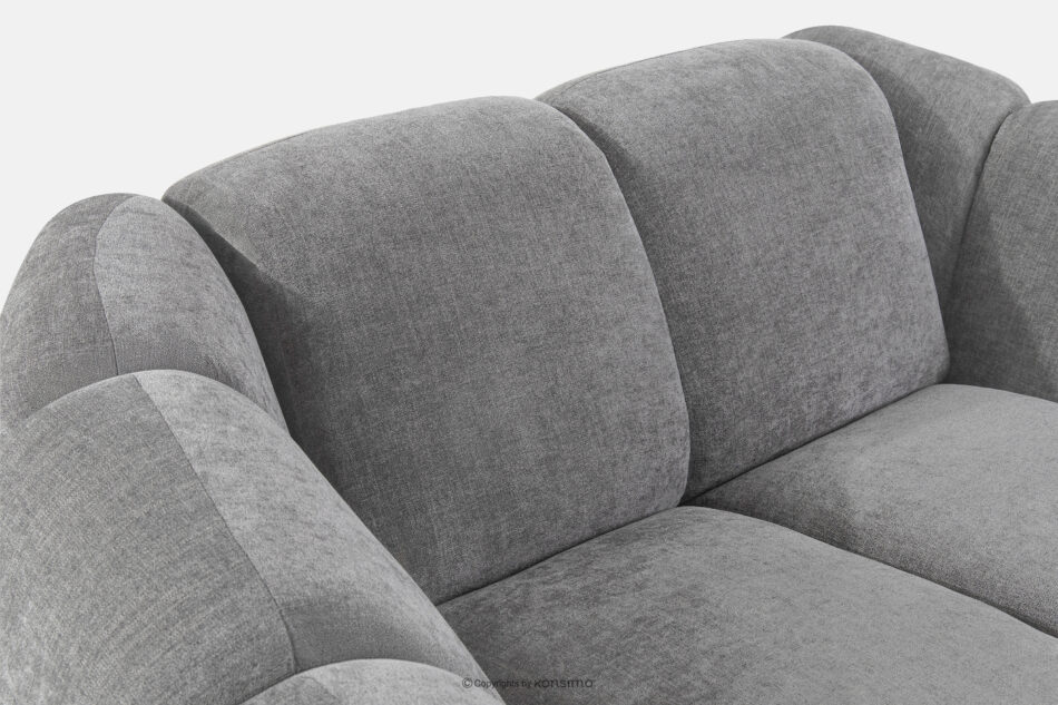 FLAVA Pikowany fotel retro modern jasny popielaty jasny popielaty - zdjęcie 6