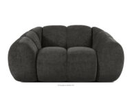 Pikowany fotel retro modern grafitowy