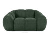Pikowany fotel retro modern ciemny zielony
