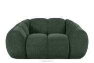 Pikowany fotel retro modern ciemny zielony