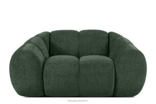 FLAVA, https://konsimo.pl/kolekcja/flava/ Pikowany fotel retro modern ciemny zielony ciemny zielony - zdjęcie