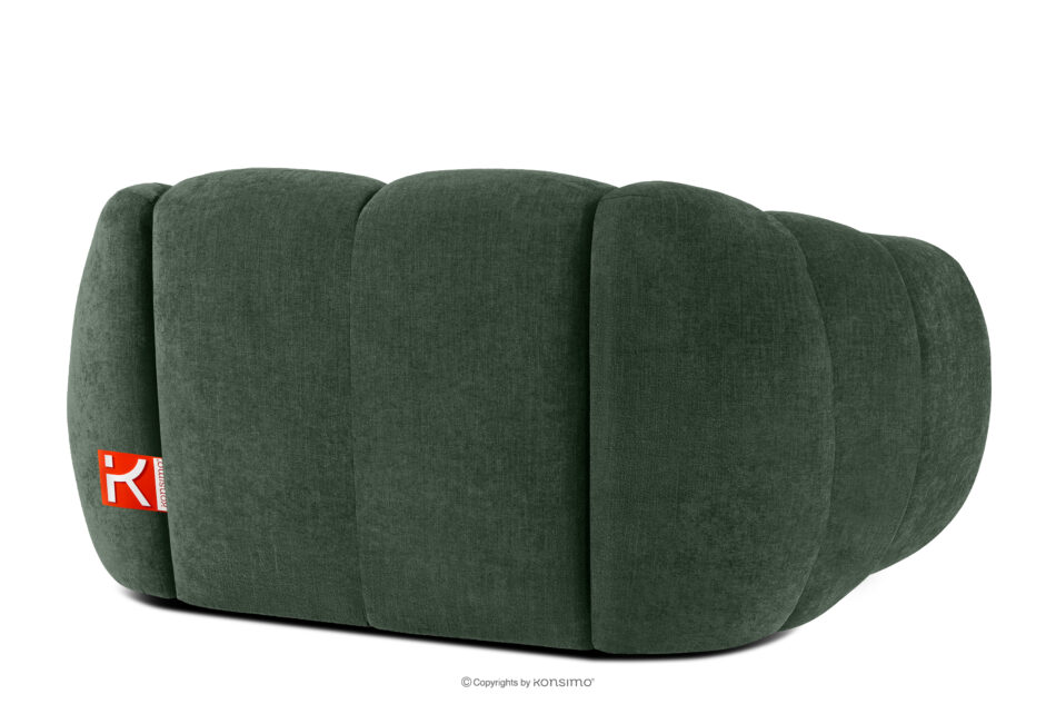 FLAVA Pikowany fotel retro modern ciemny zielony ciemny zielony - zdjęcie 3