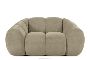 FLAVA, https://konsimo.pl/kolekcja/flava/ Pikowany fotel retro modern piaskowy piaskowy - zdjęcie