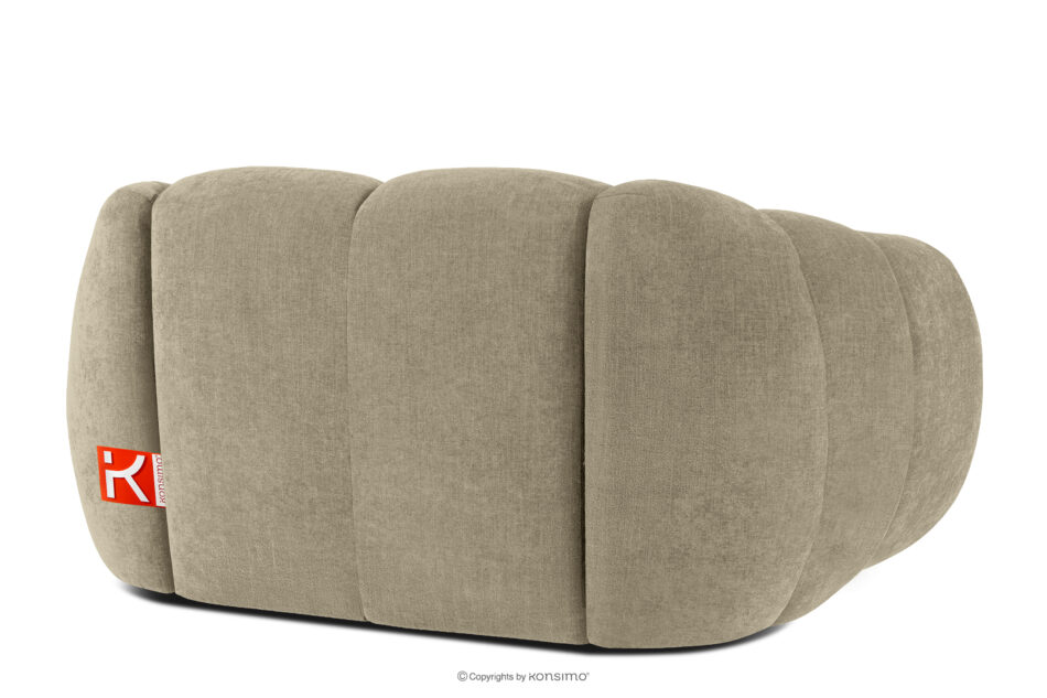 FLAVA Pikowany fotel retro modern piaskowy piaskowy - zdjęcie 3