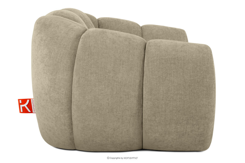 FLAVA Pikowany fotel retro modern piaskowy piaskowy - zdjęcie 4