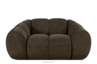 Pikowany fotel retro modern brązowy