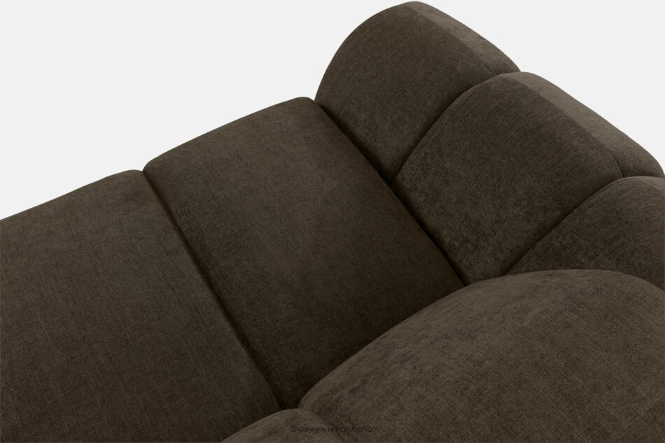 FLAVA Pikowany fotel retro modern brązowy brązowy - zdjęcie 5