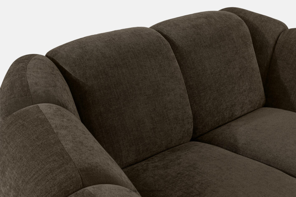 FLAVA Pikowany fotel retro modern brązowy brązowy - zdjęcie 6