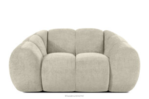 FLAVA, https://konsimo.pl/kolekcja/flava/ Pikowany fotel retro modern ecru ecru - zdjęcie