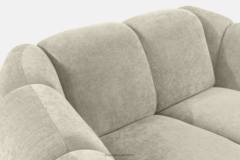 FLAVA Pikowany fotel retro modern ecru ecru - zdjęcie 6