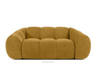Pikowana sofa dwuosobowa retro modern miodowy
