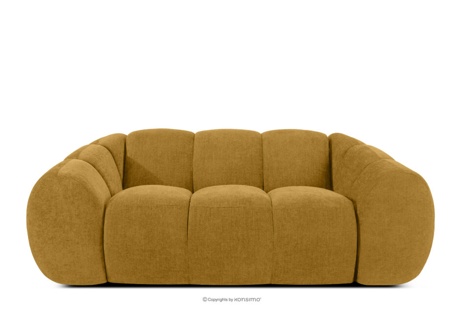 FLAVA Pikowana sofa dwuosobowa retro modern miodowy miodowy - zdjęcie 0