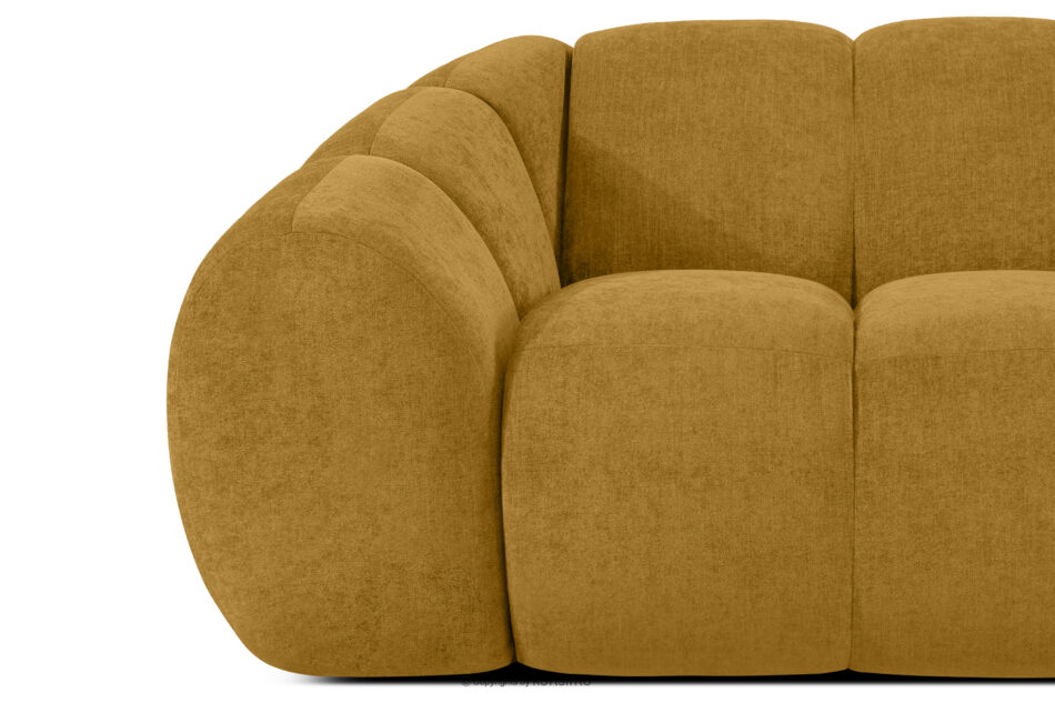 FLAVA Pikowana sofa dwuosobowa retro modern miodowy miodowy - zdjęcie 5