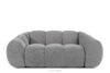 Pikowana sofa dwuosobowa retro modern jasny popielaty